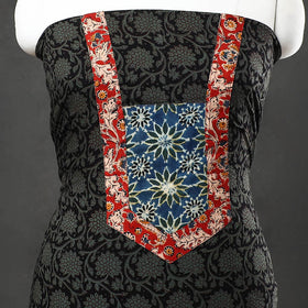 Black - bagh cotton unstitched kurta material