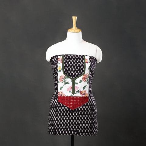 Black - bagh cotton unstitched kurta material