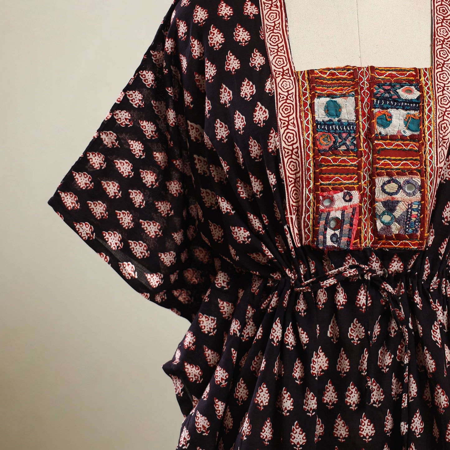 Buy Bagh Cotton Kaftan with Desert Embroidery