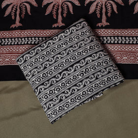 Bagh hand block print natural dyed cotton 3pc unstitched