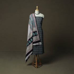 Bagh hand block print natural dyed cotton 3pc unstitched