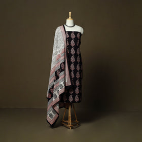 Bagh hand block print natural dyed cotton 3pc unstitched