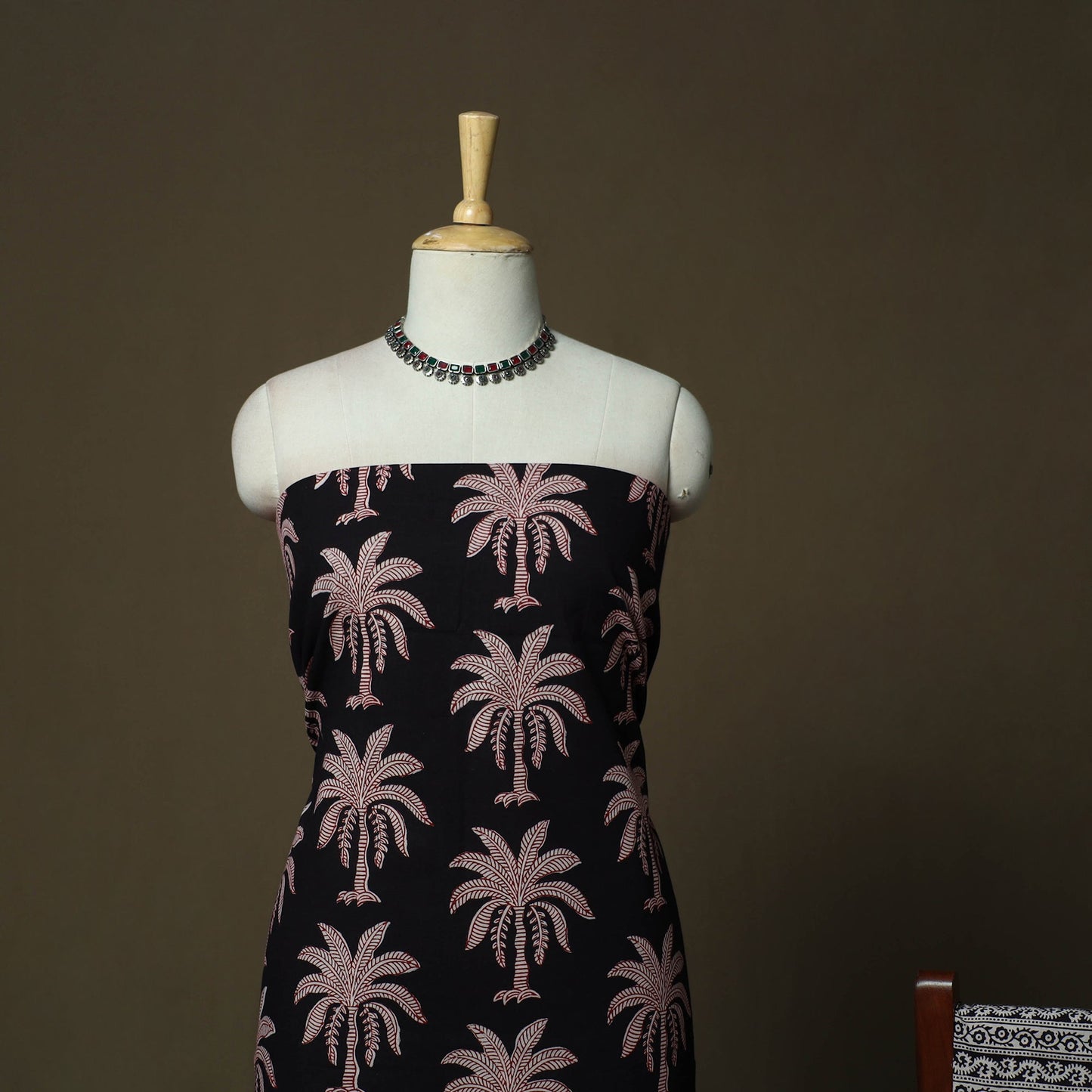 Bagh hand block print natural dyed cotton 3pc unstitched