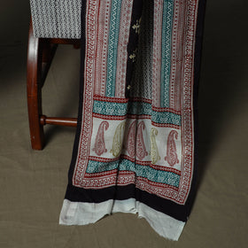 Bagh hand block print natural dyed cotton 3pc unstitched