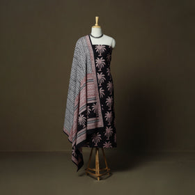 Bagh hand block print natural dyed cotton 3pc unstitched
