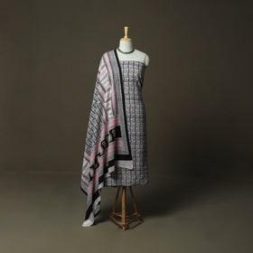 Bagh hand block print natural dyed cotton 3pc unstitched