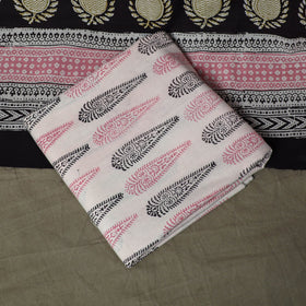 Bagh hand block print natural dyed cotton 3pc unstitched