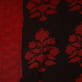 Brown - natural dyed cotton hand bagh fabric 16