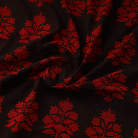 Brown - natural dyed cotton hand bagh fabric 16