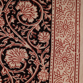 Brown - natural dyed cotton hand bagh fabric 17