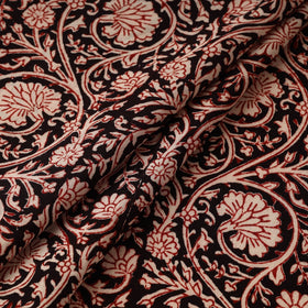 Brown - natural dyed cotton hand bagh fabric 17