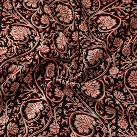 Brown - natural dyed cotton hand bagh fabric 17
