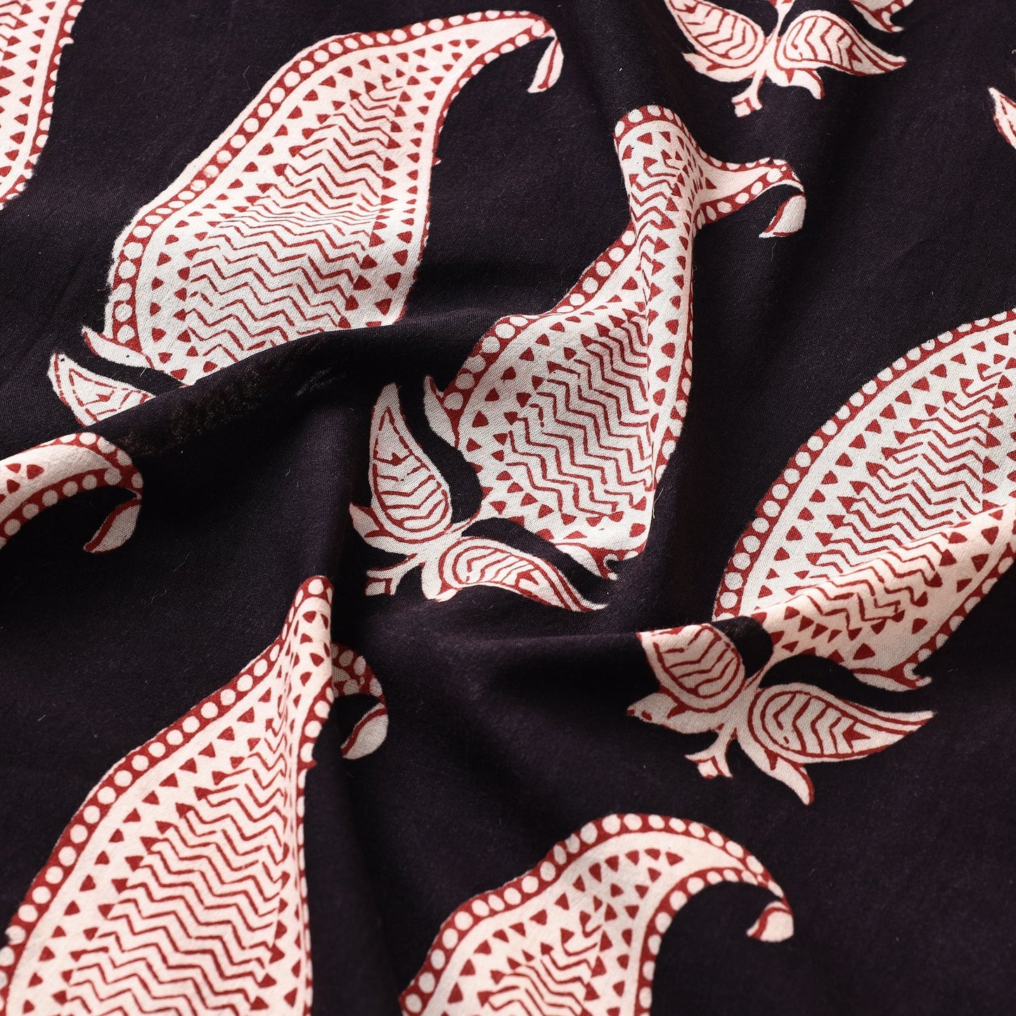 Buy Bagh Block Printed Natural Dyed Cotton Fabric Online at iTokri.com