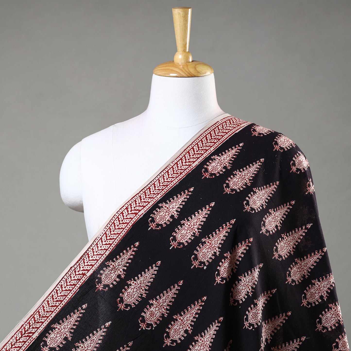 Buy Bagh Block Printed Natural Dyed Cotton Fabric Online at iTokri.com