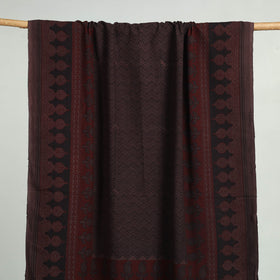 Black - bagh hand cotton handloom towel 16 - handcrafted