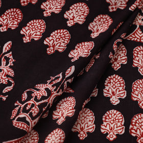 Red Bagh Hand Block Print Natural Dyed Cotton Fabric