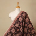 Black Bagh Hand Block Print Natural Dyed Cotton Fabric