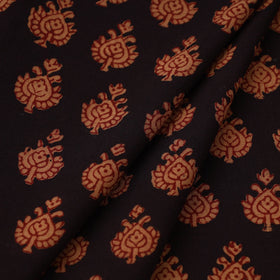 Black - bagh hand natural dyed cotton fabric 08