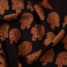 Orange Bagh Hand Block Print Natural Dyed Cotton Fabric