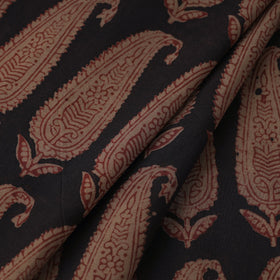 Brown Bagh Hand Block Print Natural Dyed Cotton Fabric