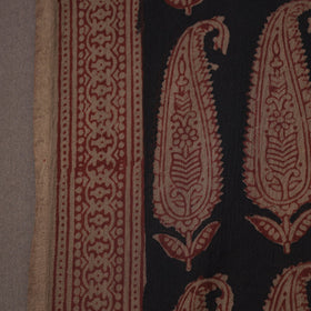 Brown Bagh Hand Block Print Natural Dyed Cotton Fabric