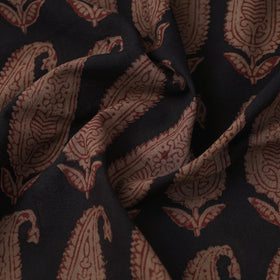 Brown Bagh Hand Block Print Natural Dyed Cotton Fabric
