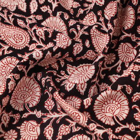 Red Bagh Hand Block Print Natural Dyed Cotton Fabric