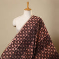 Black Bagh Hand Block Print Natural Dyed Cotton Fabric