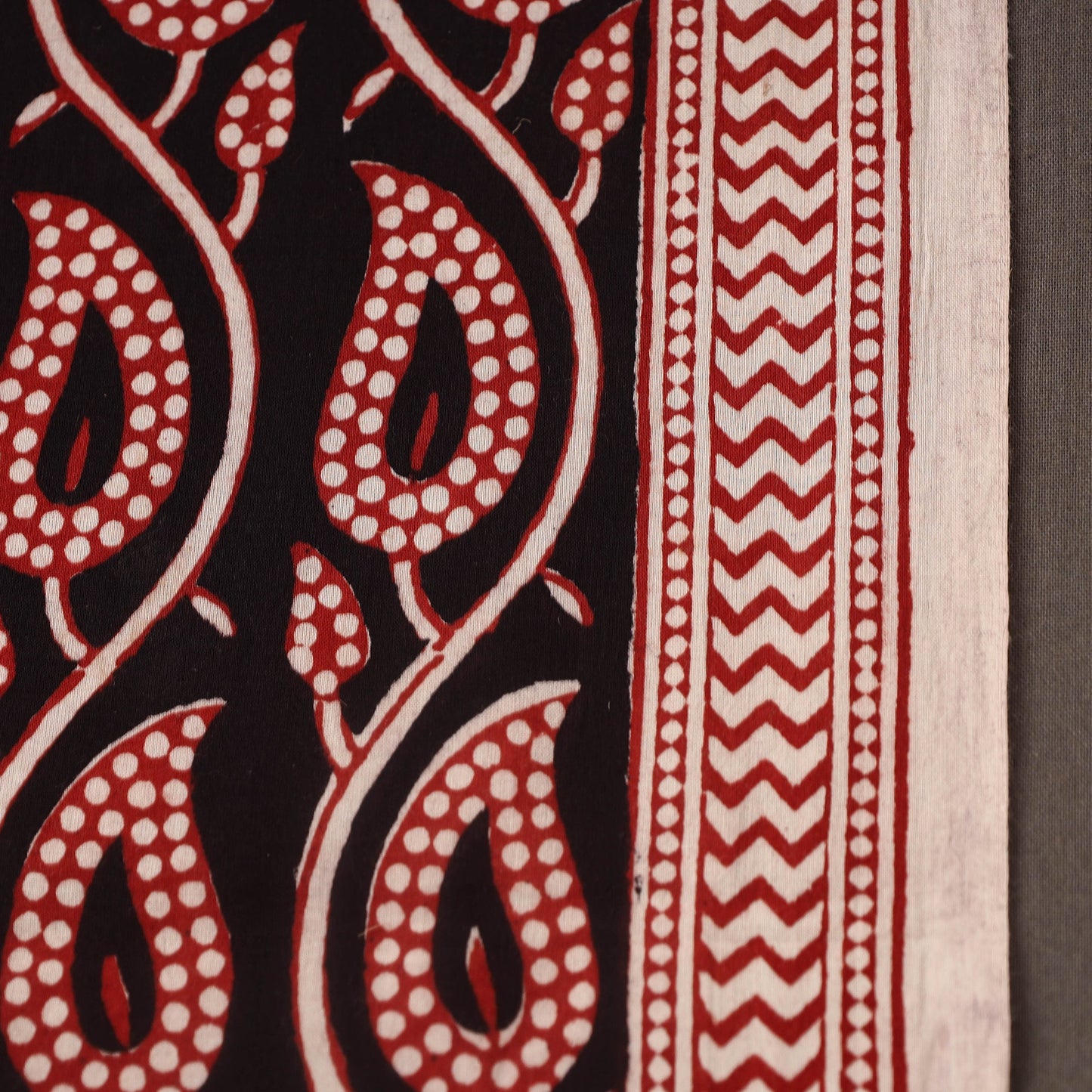 Black - bagh hand natural dyed cotton fabric 68