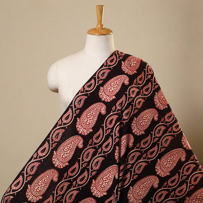 Black - bagh hand natural dyed cotton fabric 68