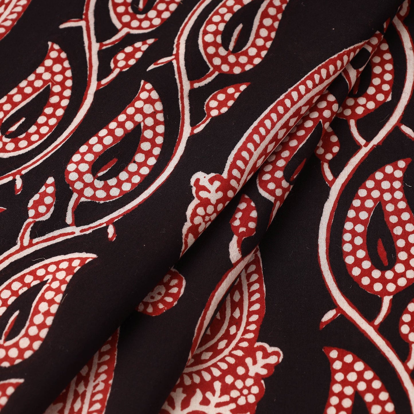 Black - bagh hand natural dyed cotton fabric 68