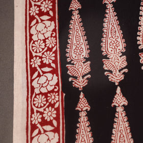 Red Bagh Hand Block Print Natural Dyed Cotton Fabric