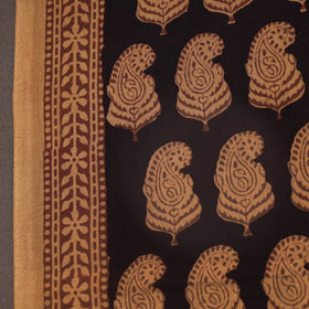 Brown Bagh Hand Block Print Natural Dyed Cotton Fabric