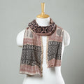 Black Bagh Hand Block Printed Chanderi Silk Stole