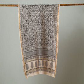 Buy Bagh Hand Block Printed Chanderi Silk Stole 01 Online at iTokri.com