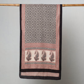 Black Bagh Hand Block Printed Cotton Stole 
