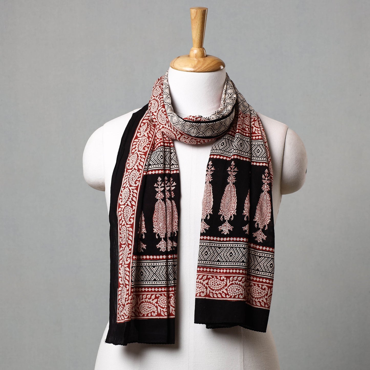  Bagh Hand Block Printed Cotton Stole 