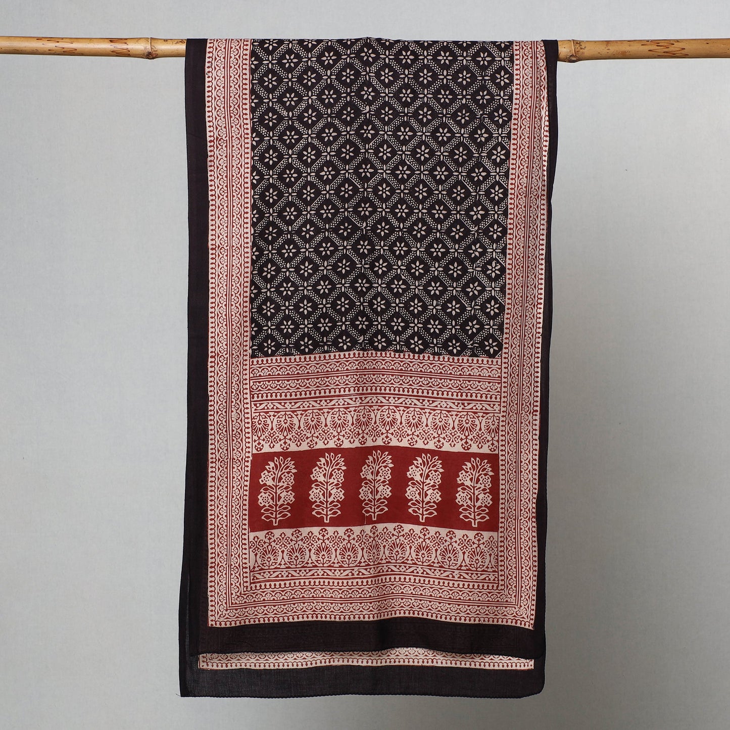  Bagh Hand Block Printed Cotton Stole 