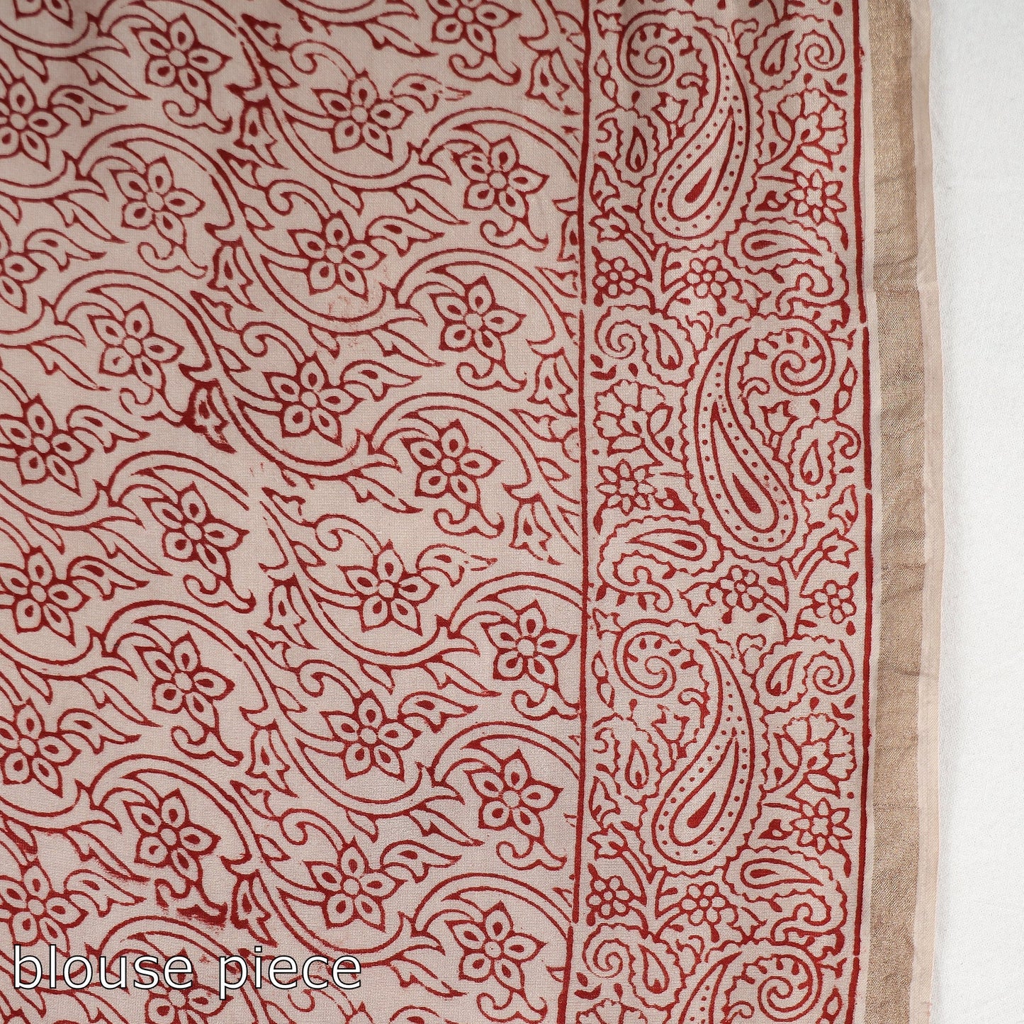 Black Bagh Hand Block Printed Natural Dyed Chanderi Silk Saree 