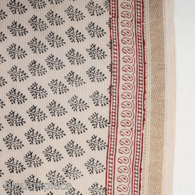 Black Bagh Hand Block Printed Natural Dyed Maheshwari Silk Saree 