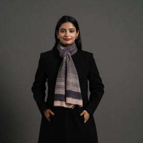 Black Bagh Hand Block Printed Woollen Stole