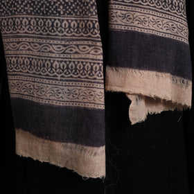 Black Bagh Hand Block Printed Woollen Stole