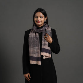 Black Bagh Hand Block Printed Woollen Stole