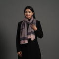Black Bagh Hand Block Printed Woollen Stole