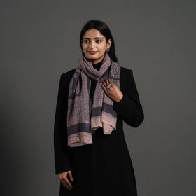 Black Bagh Hand Block Printed Woollen Stole
