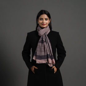 Black Bagh Hand Block Printed Woollen Stole