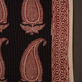 Multicolor Bagh Block Print Kantha Work Natural Dyed Cotton Fabric