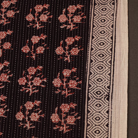 Multicolor Bagh Block Print Kantha Work Natural Dyed Cotton Fabric