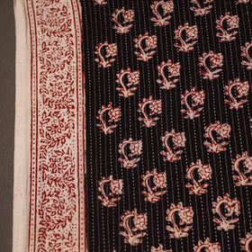 Multicolor Bagh Block Print Kantha Work Natural Dyed Cotton Fabric