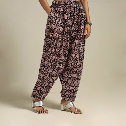 Black Bagh Block Print Natural Dyed Cotton Salwar